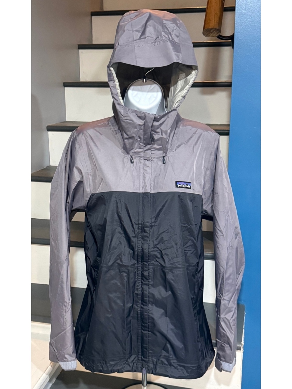 Women’s Medium Torrentshell H2NO Two-Tone Survey Blue Waterproof Rain Jacket